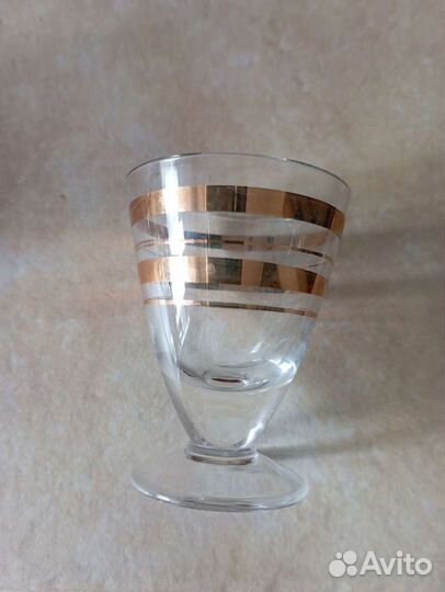 Рюмки, стопки с позолотой