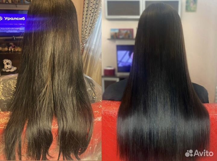 Кератиновое выпрямление волос