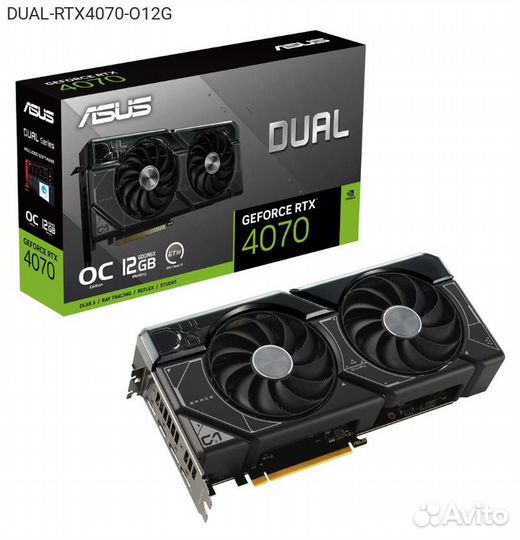 Видеокарта Asus nVidia GeForce RTX 4070 Dual OC GD