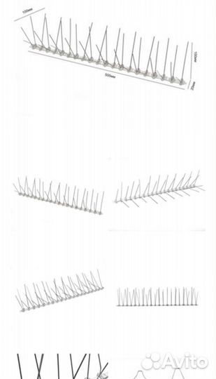 Шипы противоприсадные для отпугивания птиц еж