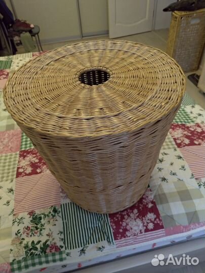 Корзина плетеная с крышкой
