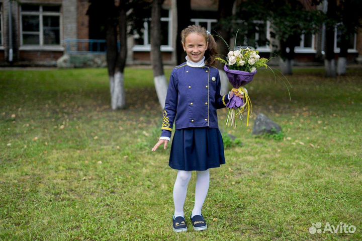 Жакет с рубашкой, сарафан