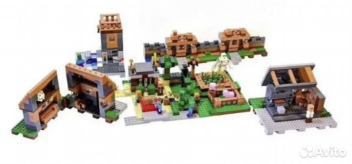 Конструктор Майнкрафт Большая деревня 1600 дет