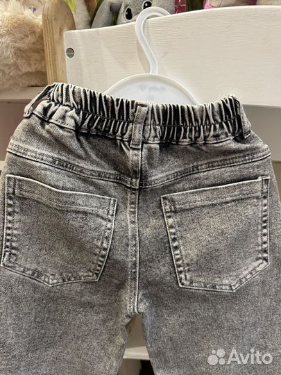 Джинсы на резинке палаццо для девочки 104