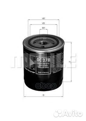 Фильтр масляный oc278 Mahle/Knecht