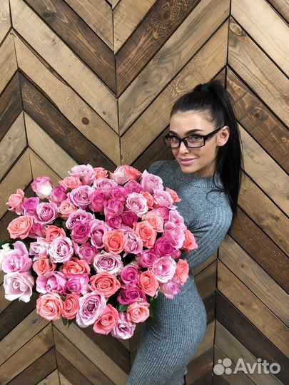 Цветы букет 101 роза