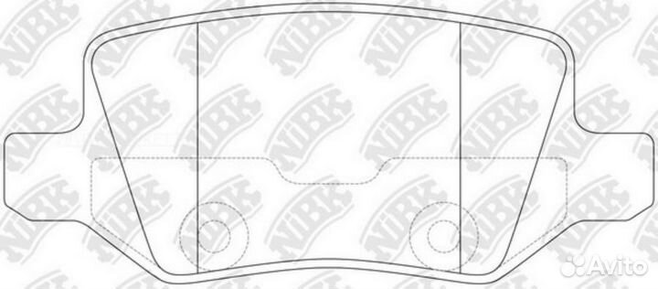 Nibk PN0214 Колодки тормозные дисковые зад