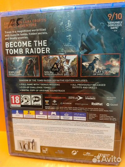 Shadow of the Tomb Raider для PS4 рус версия