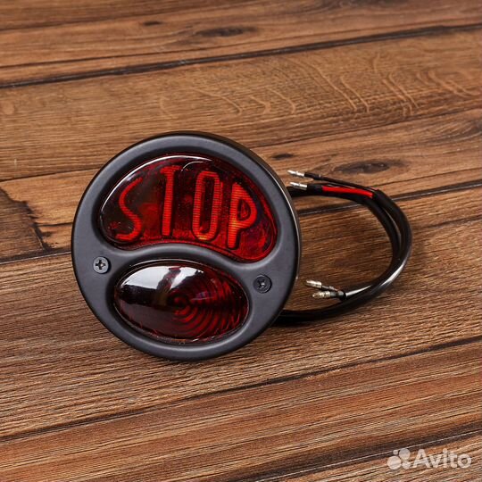 Задний кастом фонарь black red