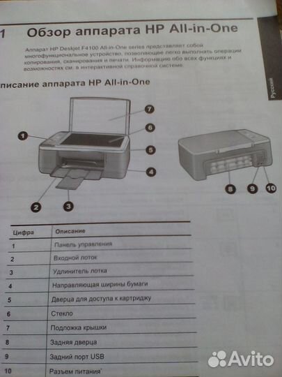 Принтер HP Deskjet F4 100 All-in-One series продаю
