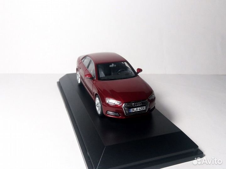 Cкид-кa 1/43 Audi A4 B9 Ауди А4 седан 2015 красн