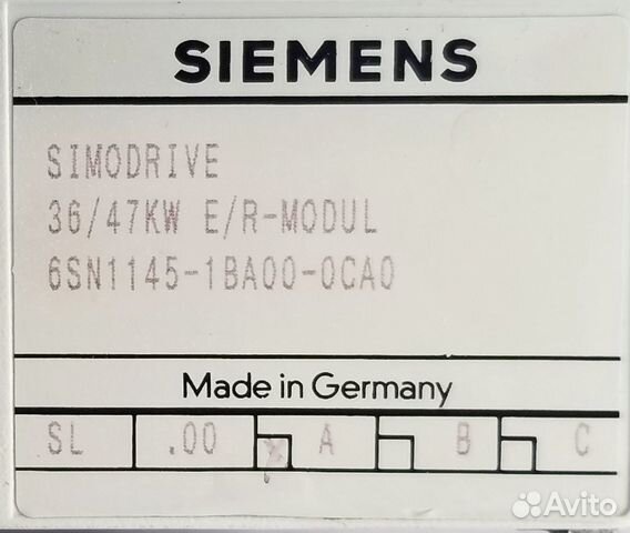Блок питания 6SN1145-1BA00-0CA0 simodrive 611-A/D