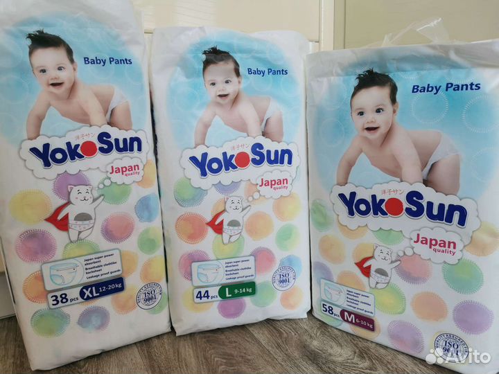 Подгузники трусики yokosun йокосан M, L, XL