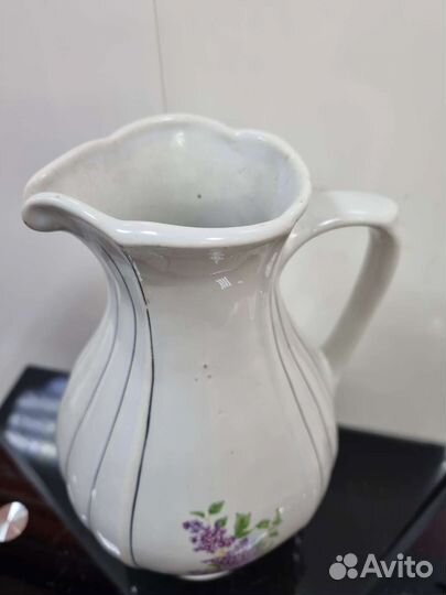 Антикварный кувшин, Сирень. Керамика