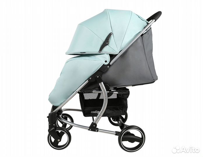 Детская Прогулочная Коляска Indigo, серый, Новая