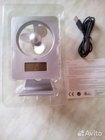 USB вентилятор с часами