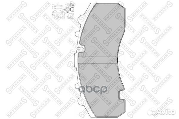 85-01429-SX колодки дисковые 29167 248x109.5x3