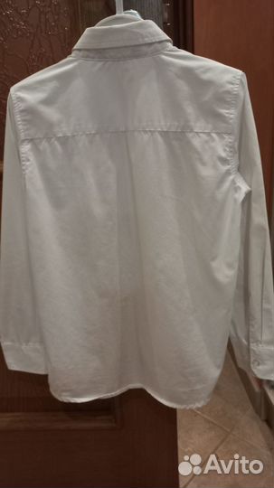 Белая рубашка для мальчика 134