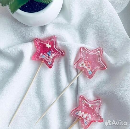 Леденцы погремушки из изомальта