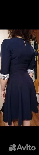 Платье школьное синее