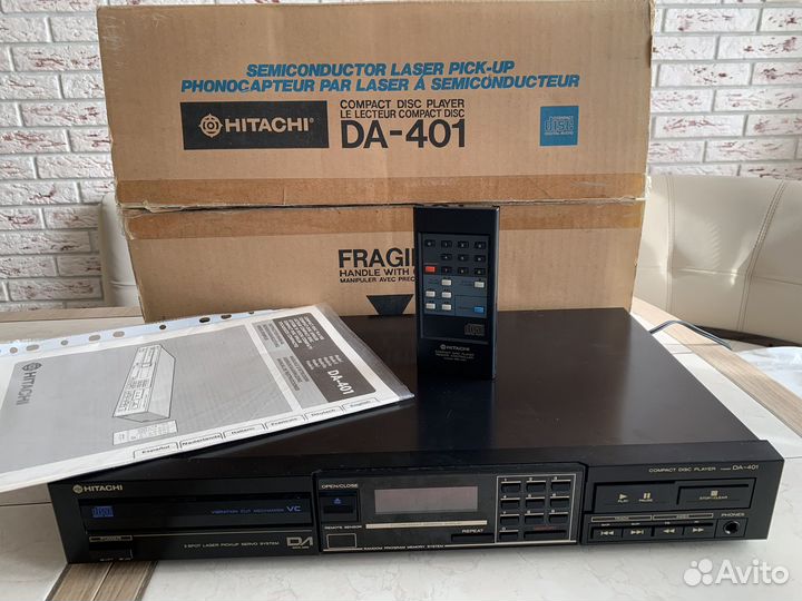 CD плеер Hitachi DA-401 Япония винтаж
