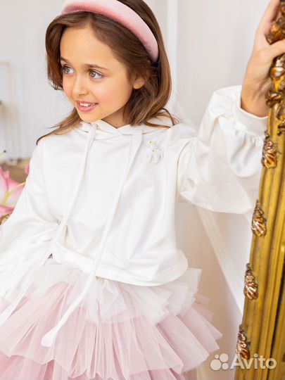 Костюм нарядный пудровый Роскошь с Детства