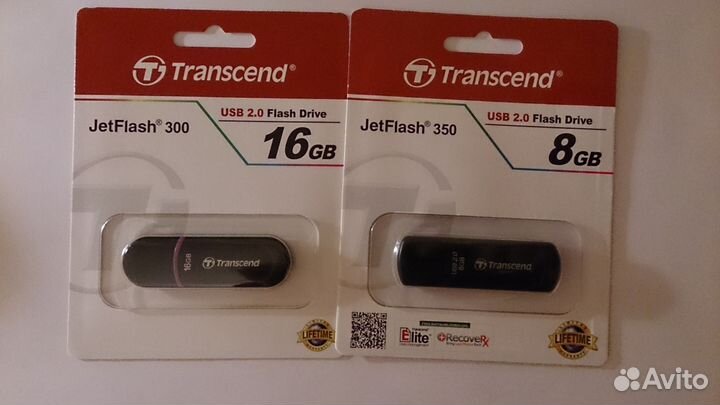 Флэшки Transcend 16gb и 8 gb
