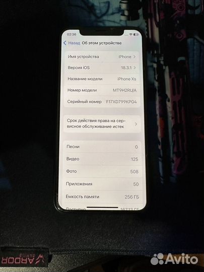 iPhone Xs, 256 ГБ