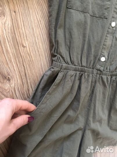 Ромпер hm 42 размер хаки комбинезон женский