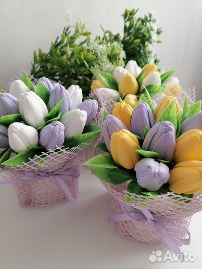 Букет из мыльных тюльпанов