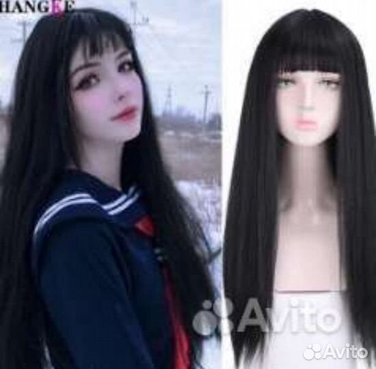 Черный парик для косплея