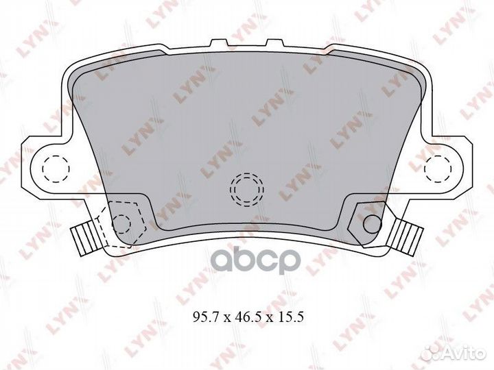 Колодки тормозные дисковые зад BD3432 lynxauto