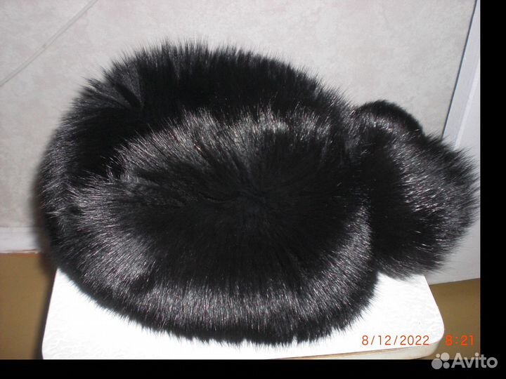 Шапка ушанка из меха песца