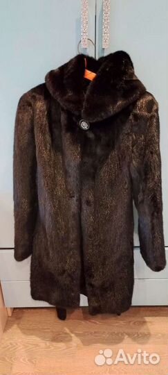 Шуба норковая с капюшоном размер 42 44