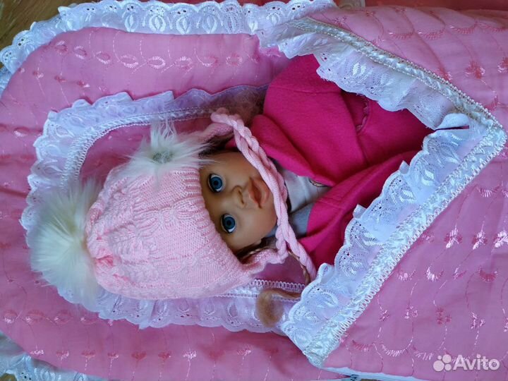 Конверт+одеяло для новорожденной