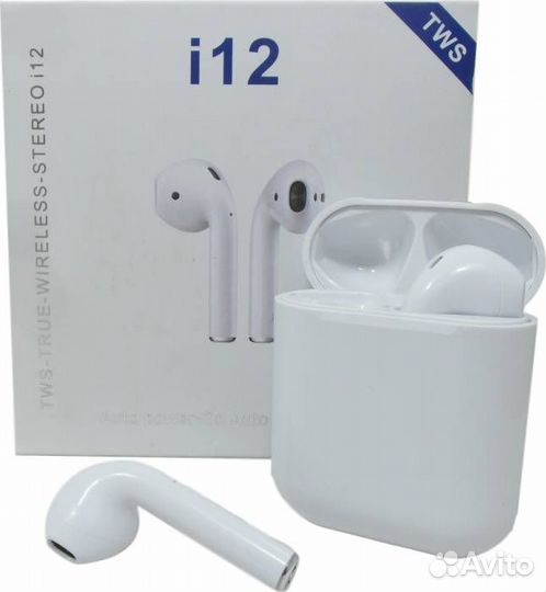 Bluetooth наушники TWS i12 (в комплекте: зарядный