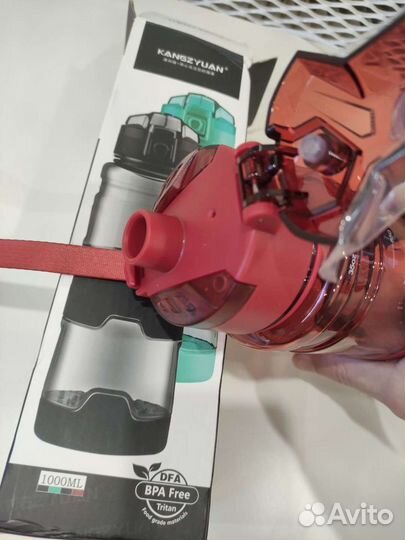 Спортивная фляга шейкер 1 литр из тритана. Новая