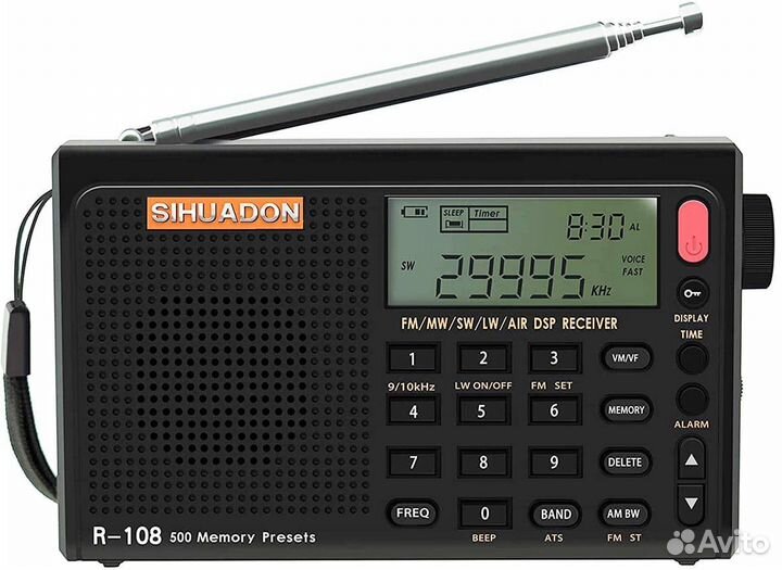 Всеволновый радиоприемник sihuadon R-108 black