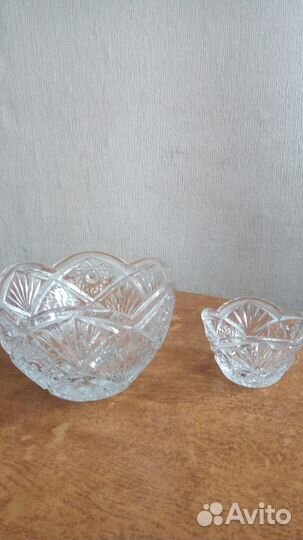 Ваза хрустальная СССР + маленькая в Подарок
