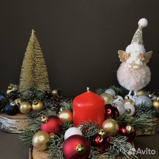 Праздничный декор, новогодняя композиция