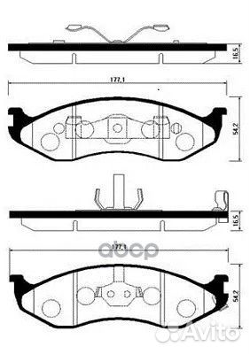 Колодки тормозные дисковые передн jeep: cheroke