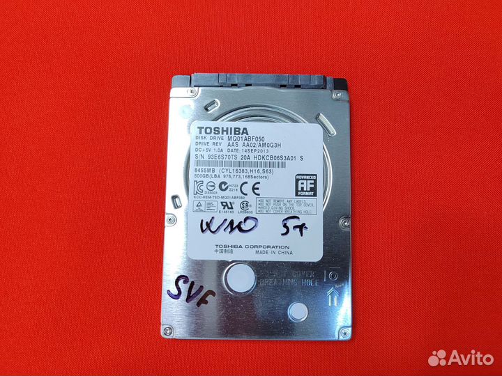 Toshiba 500GB hdkcb06S3A01