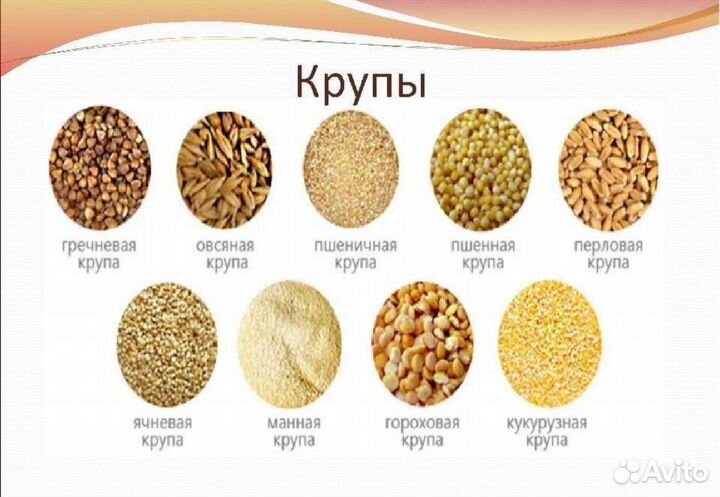 Крупа в ассорт. рис, гречка, гороховая и т.д