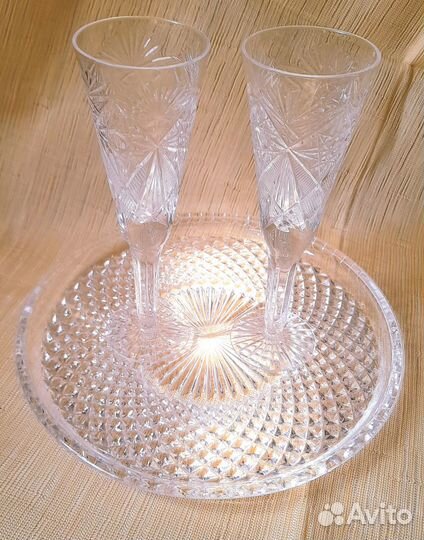 Хрустальные бокалы и рюмки Неман