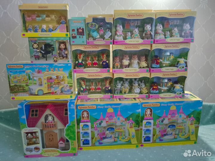 Sylvanian families семья жирафы белки кролики