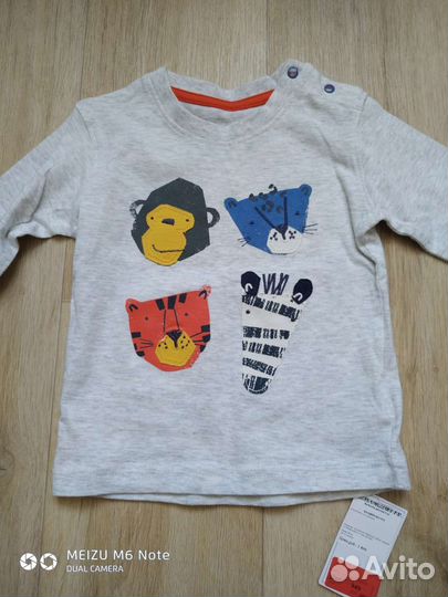 Лонгслив новый детский mothercare