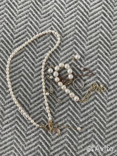 Ожерелье из натурального жемчуга