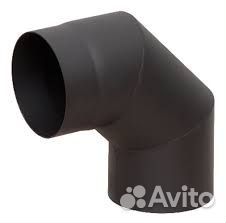 Отвод черный 90* d 150 2 мм кпд