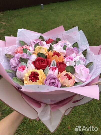 Сладкие букеты из зефира