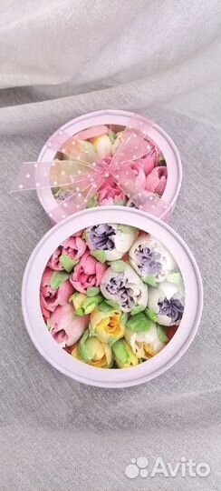 Зефирные букеты, зефир в шляпных коробках